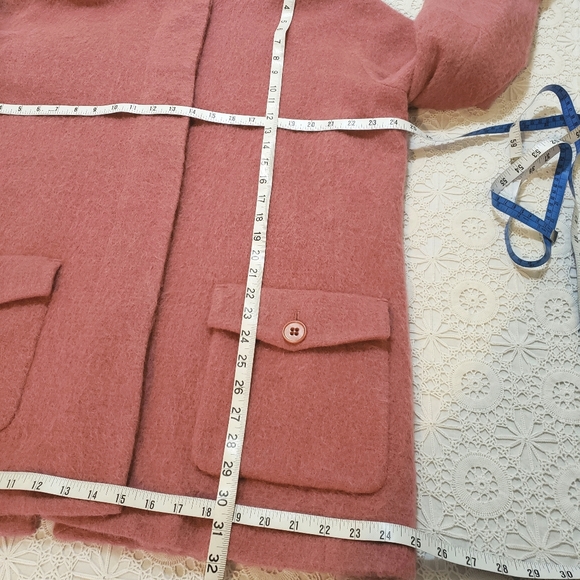 Talbots Wool/Aalpaca/Mohair Coat, Pink, Sz Lg - Picture 5 of 8